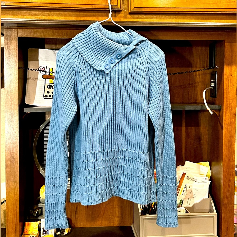 Shaver Lake Light Blue Sweater Turtleneck